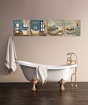 canvas painting for bathroom