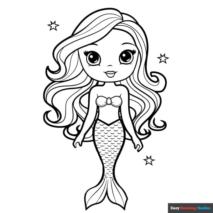 mermaid colouring in pictures