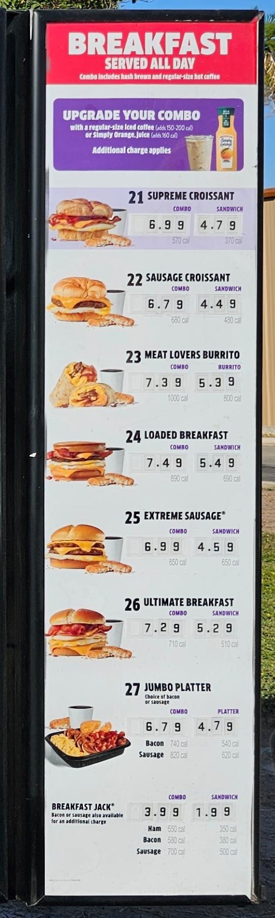 jack in the box menu