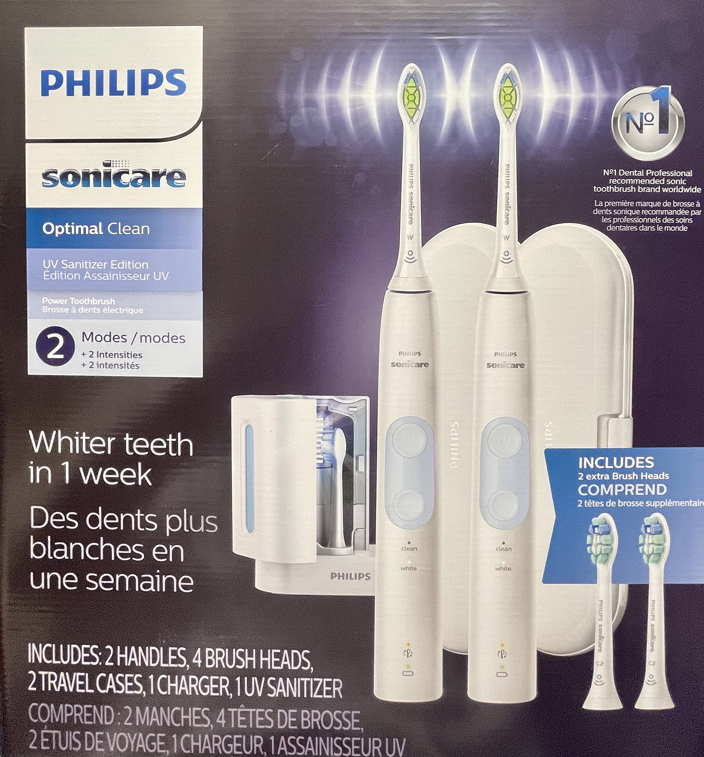 philips sonicare optimal clean rechargeable electric toothbrush