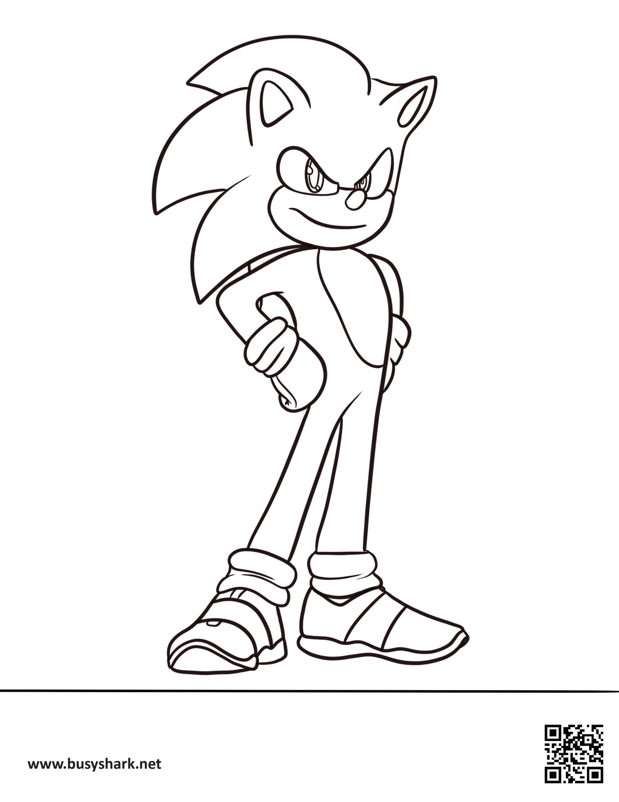 sonic coloring pictures to print