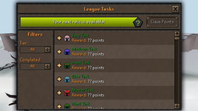 osrs leagues tasks