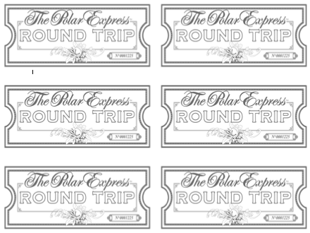 polar express ticket coloring page