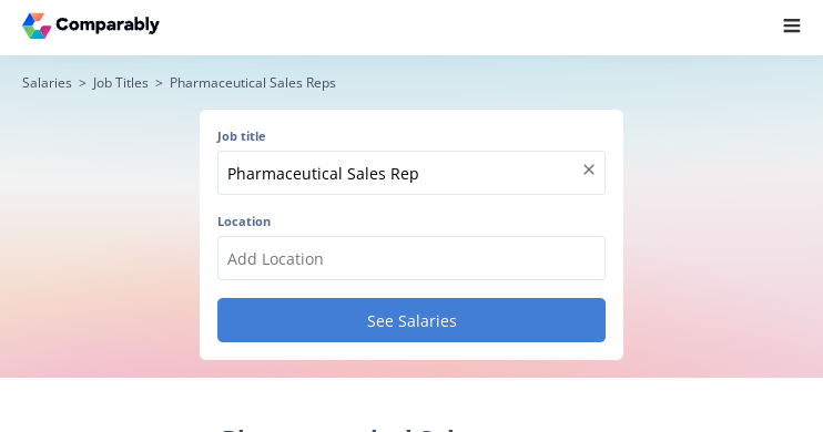 pharmaceutical sales pay