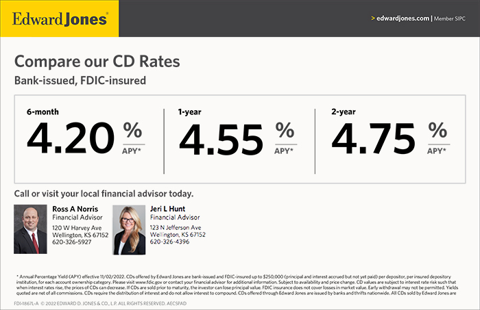 edward jones cd rates