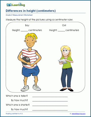 measurement worksheets 2nd grade