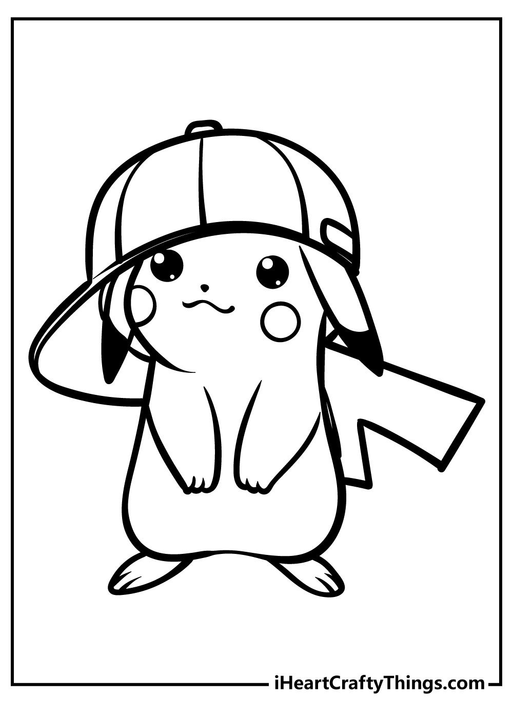 pikachu colouring page