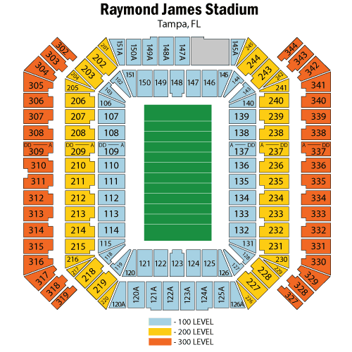 raymond james stadium sections