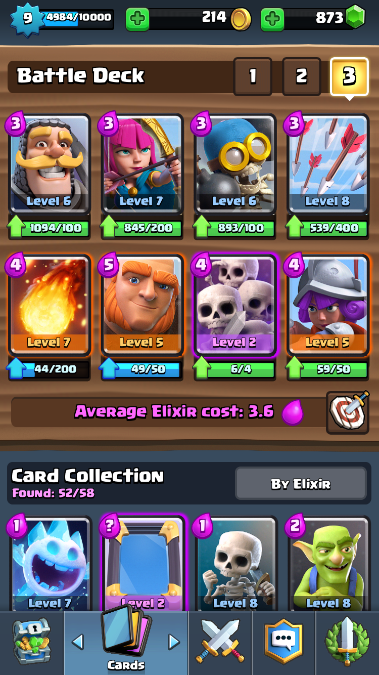 clash royale 2 arena deck