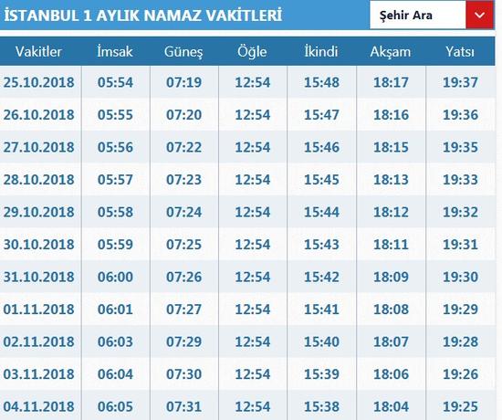 cuma saati istanbul