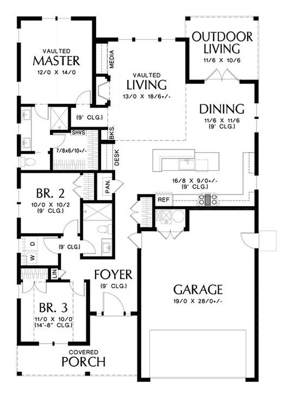 one floor house plans