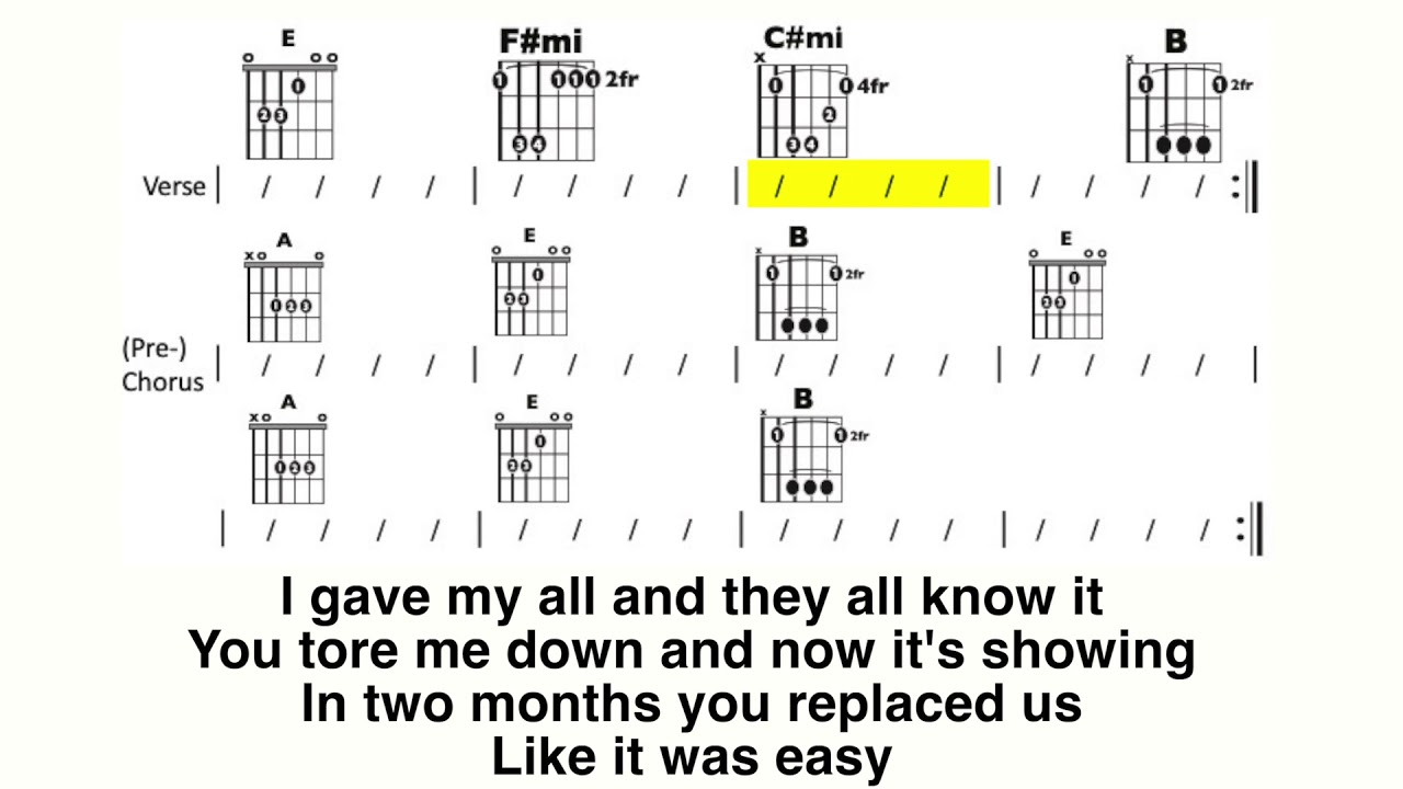 lose you to love me chords