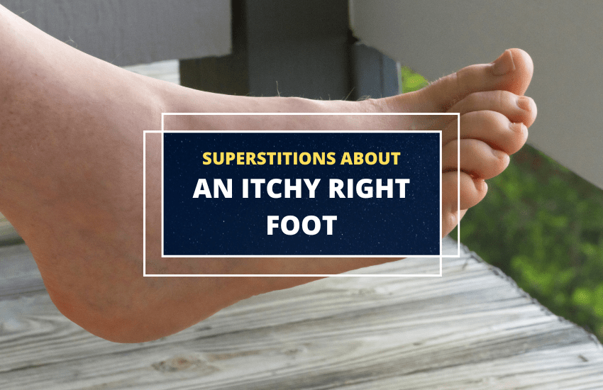 what does an itchy foot mean superstition