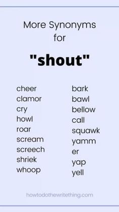 synonyms of shout