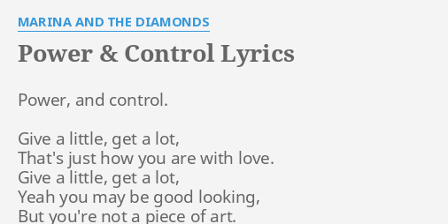 power and control lyrics