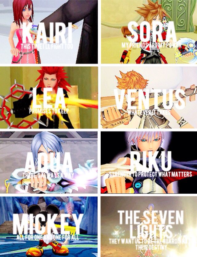 kingdom hearts characters names