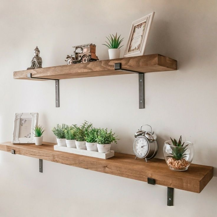 wooden shelf hanging