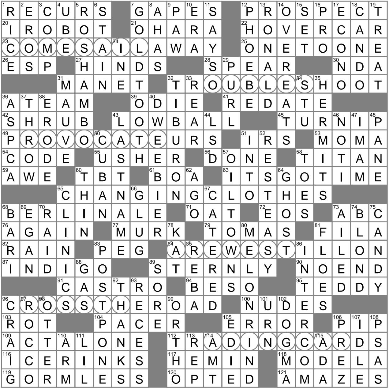 inaction crossword clue