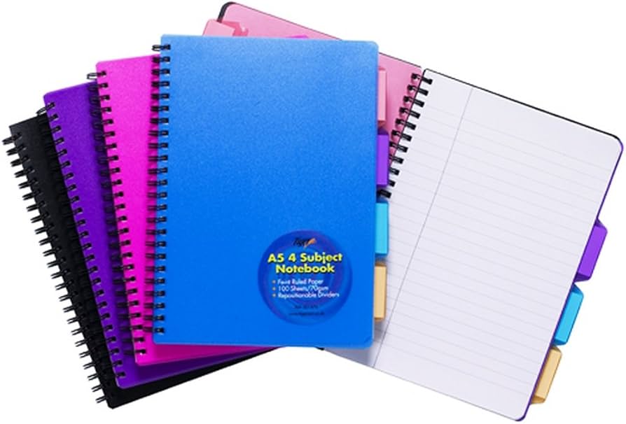 notepad with dividers