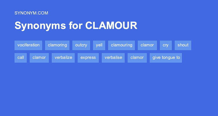 clamouring synonyms