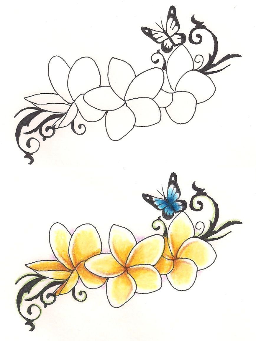 frangipani tattoo designs