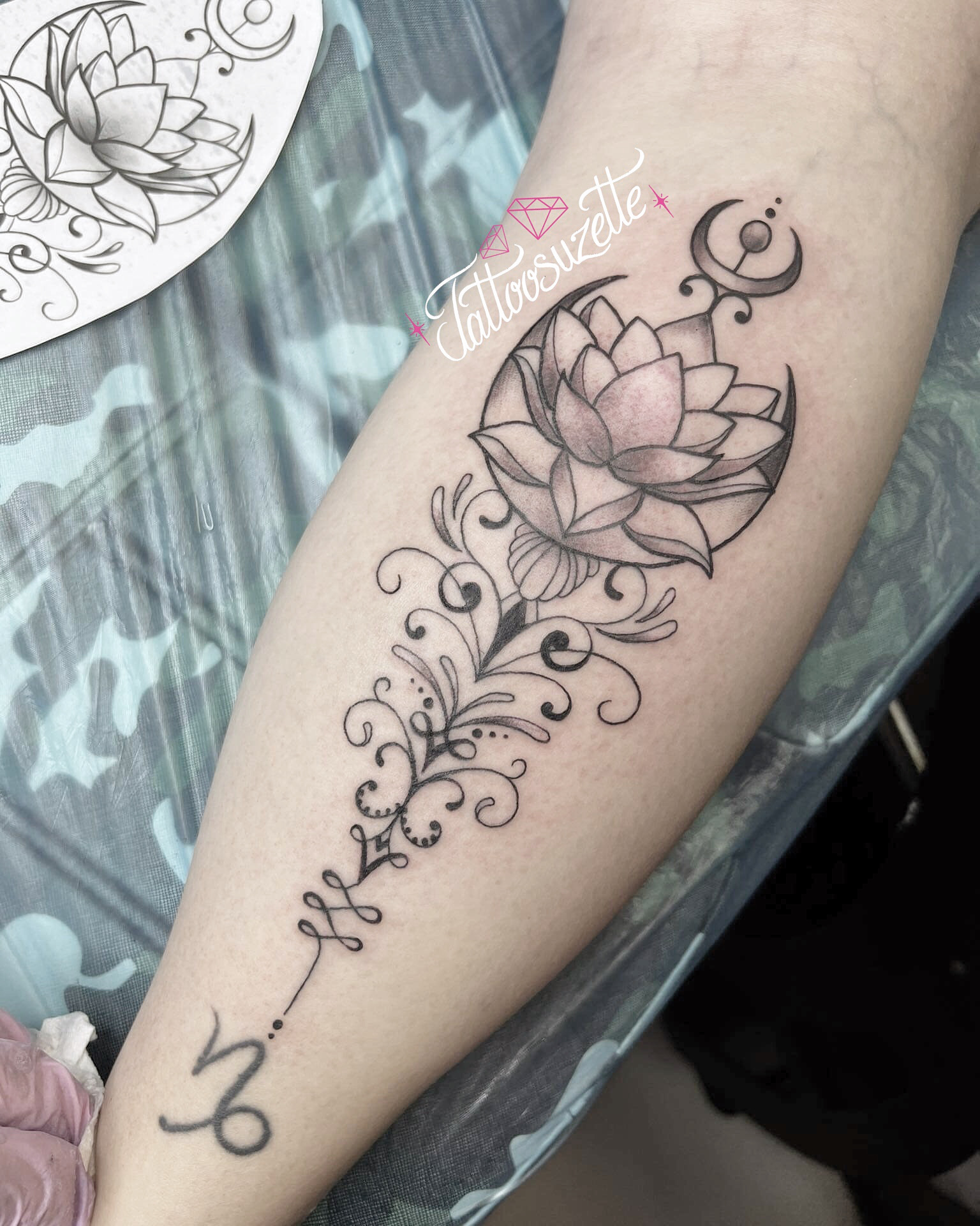 lotus mandala tatouage