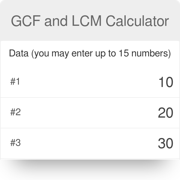 greatest common multiple calculator