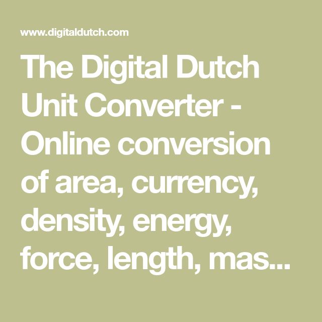 digital dutch converter