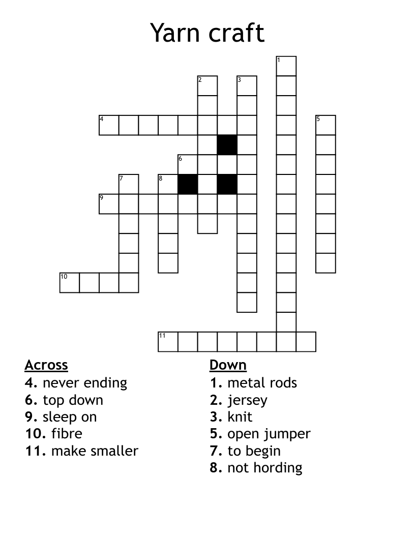 craft crossword clue