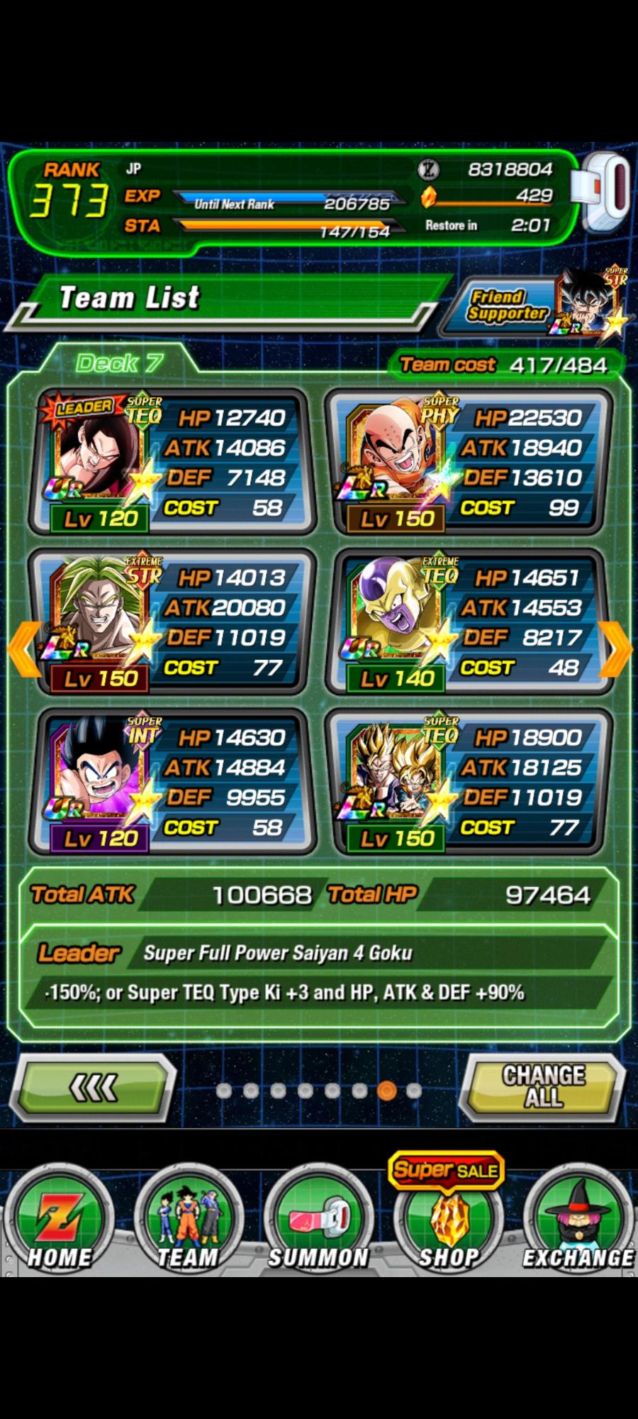 best team for world tournament dokkan