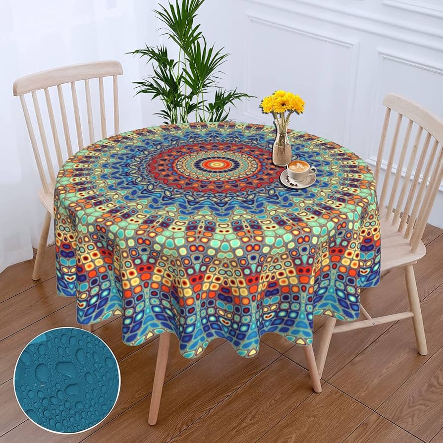 round mandala tablecloth