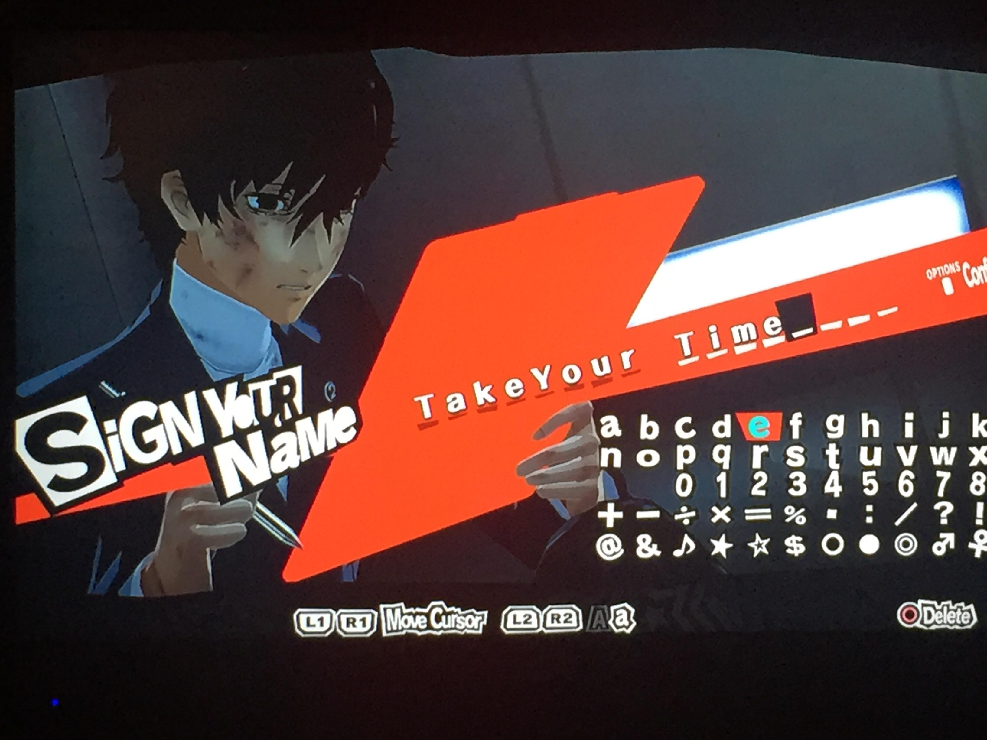 persona 5 main character name