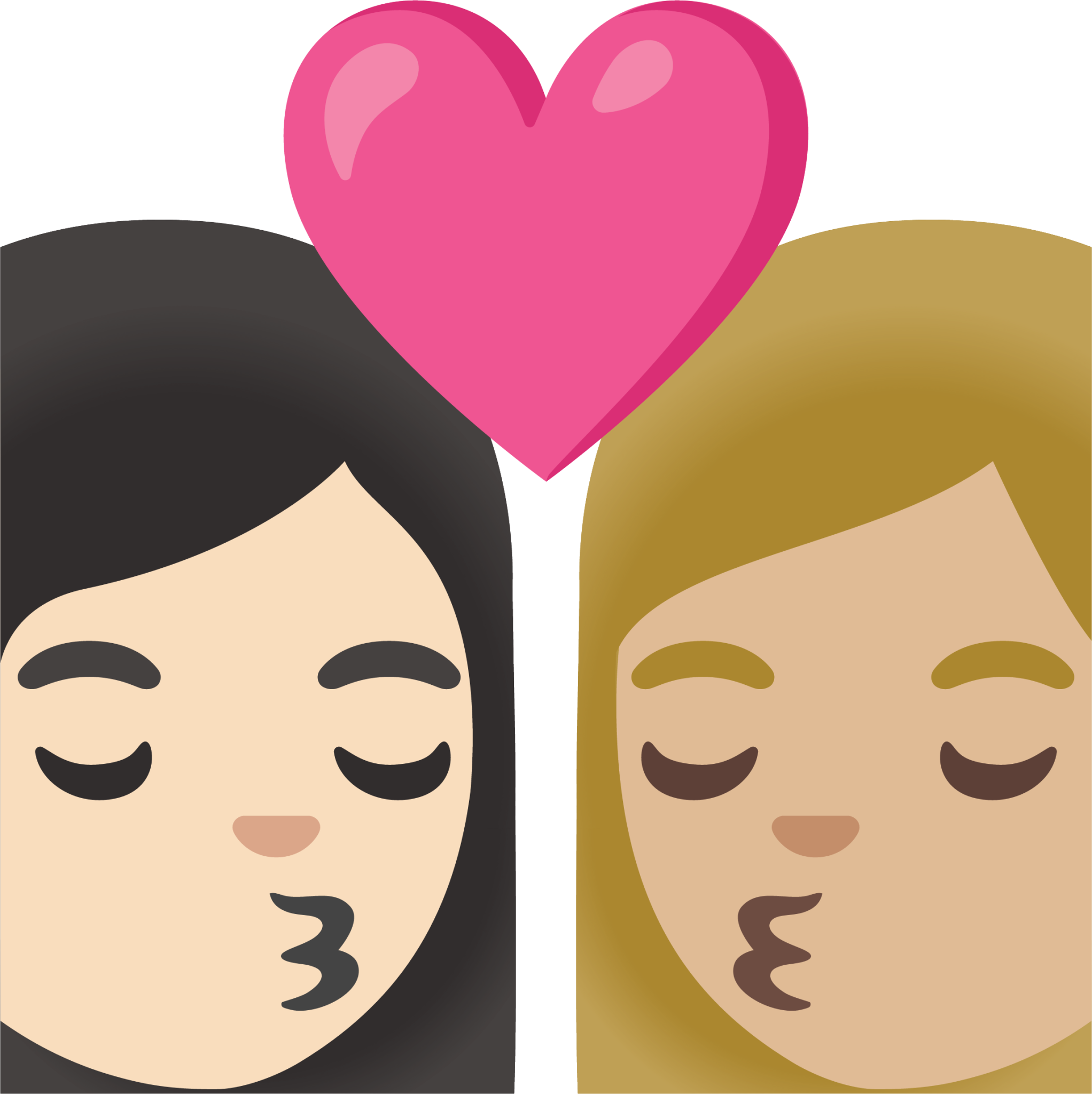 girls kissing emoji