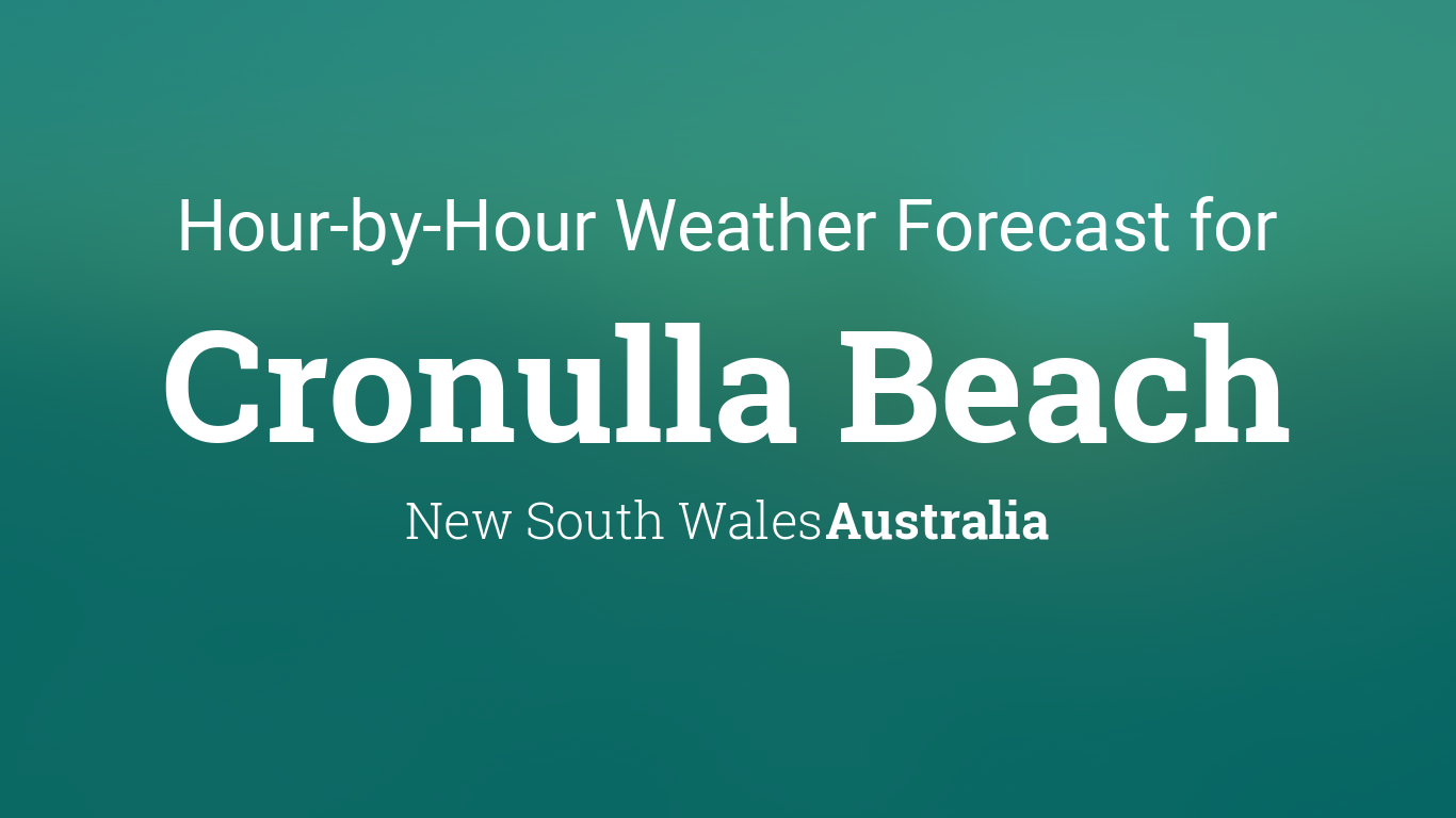 weather cronulla hourly