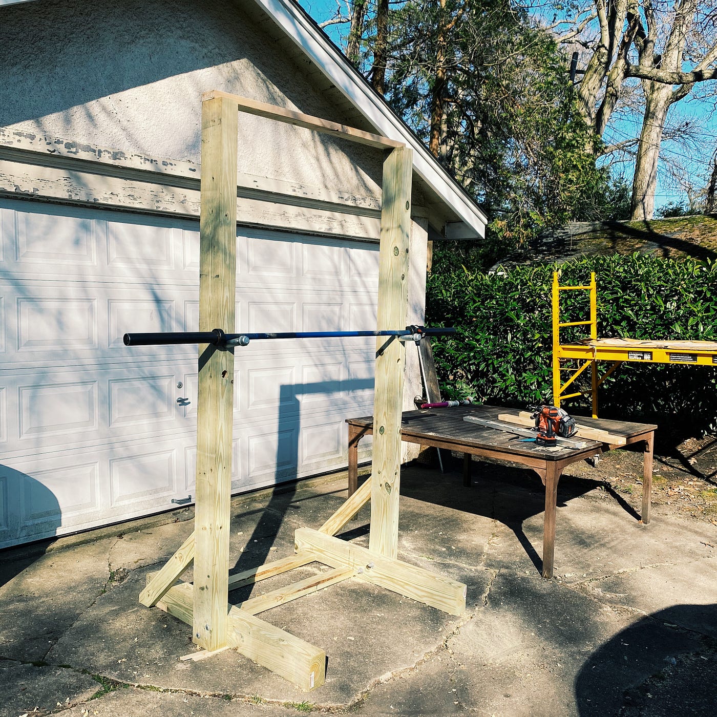 homemade squat rack