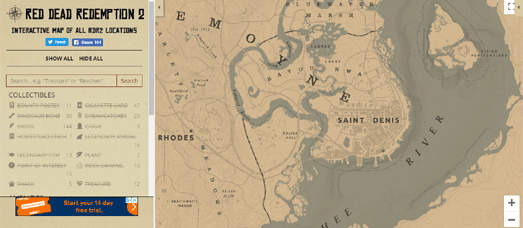 rdr2 online interactive map