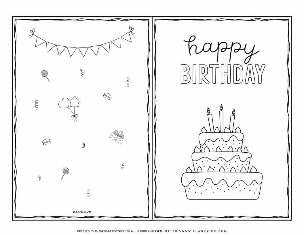 folding birthday card template