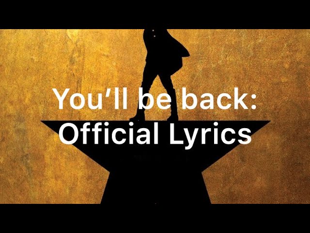 youll be back lyrics