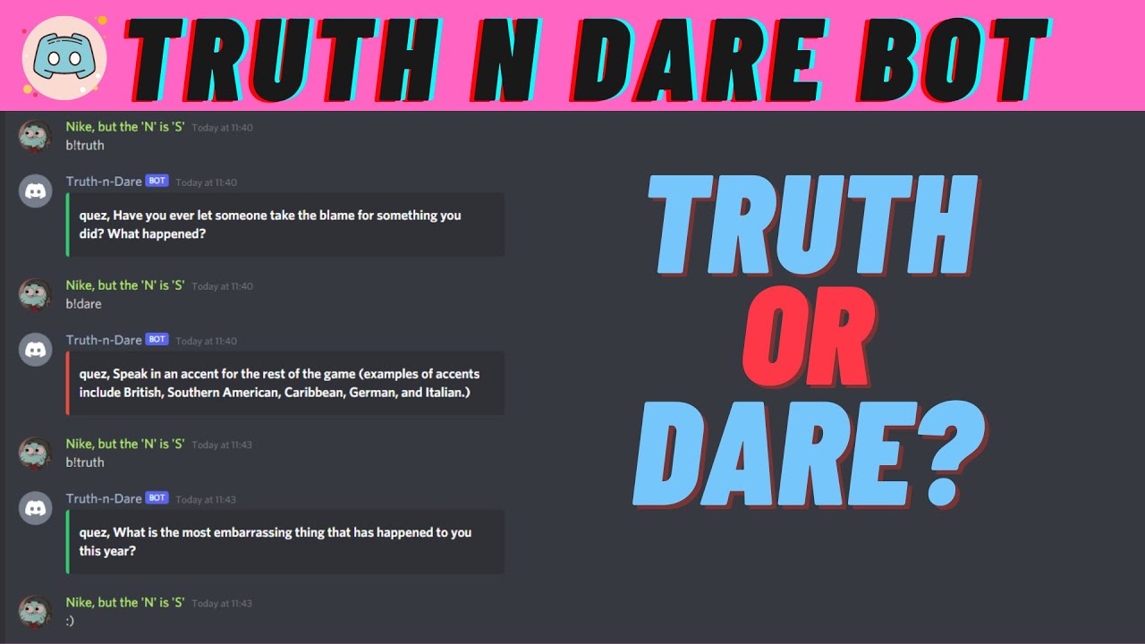 truth or dare bot discord