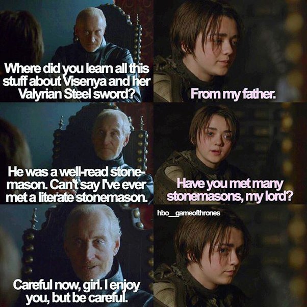 did tywin know arya