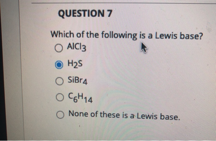 which of the following is a lewis base