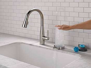 kitchen faucet with glass rinser