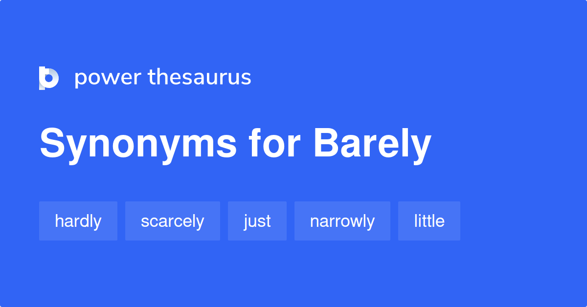 barely thesaurus