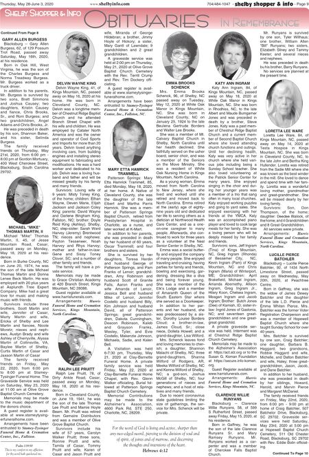 shelby shopper obituaries