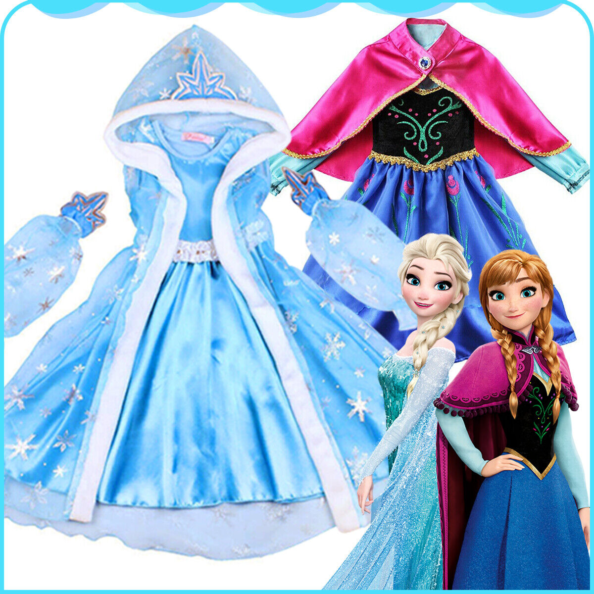 elsa and anna outfits