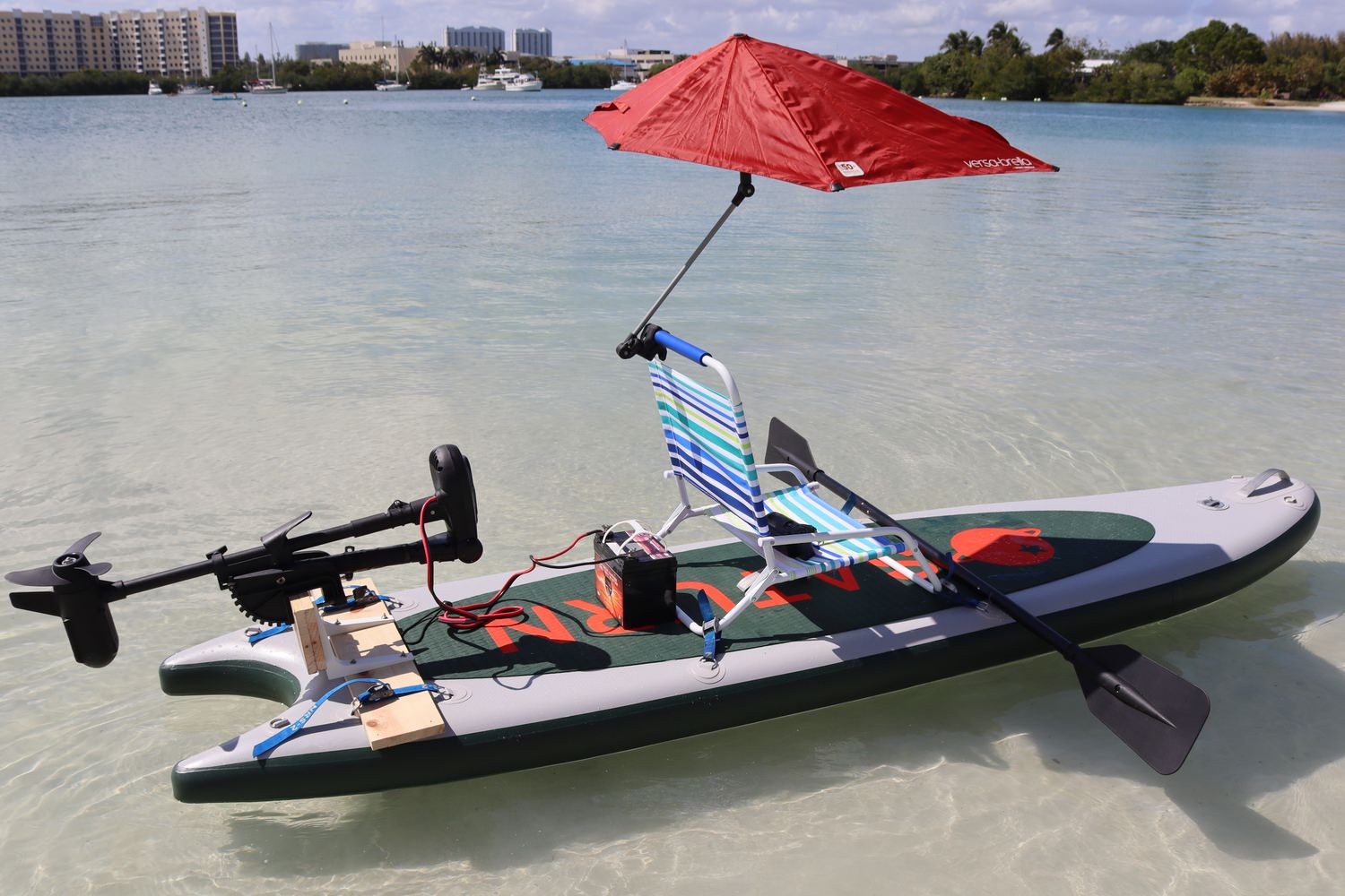 paddle board with a motor