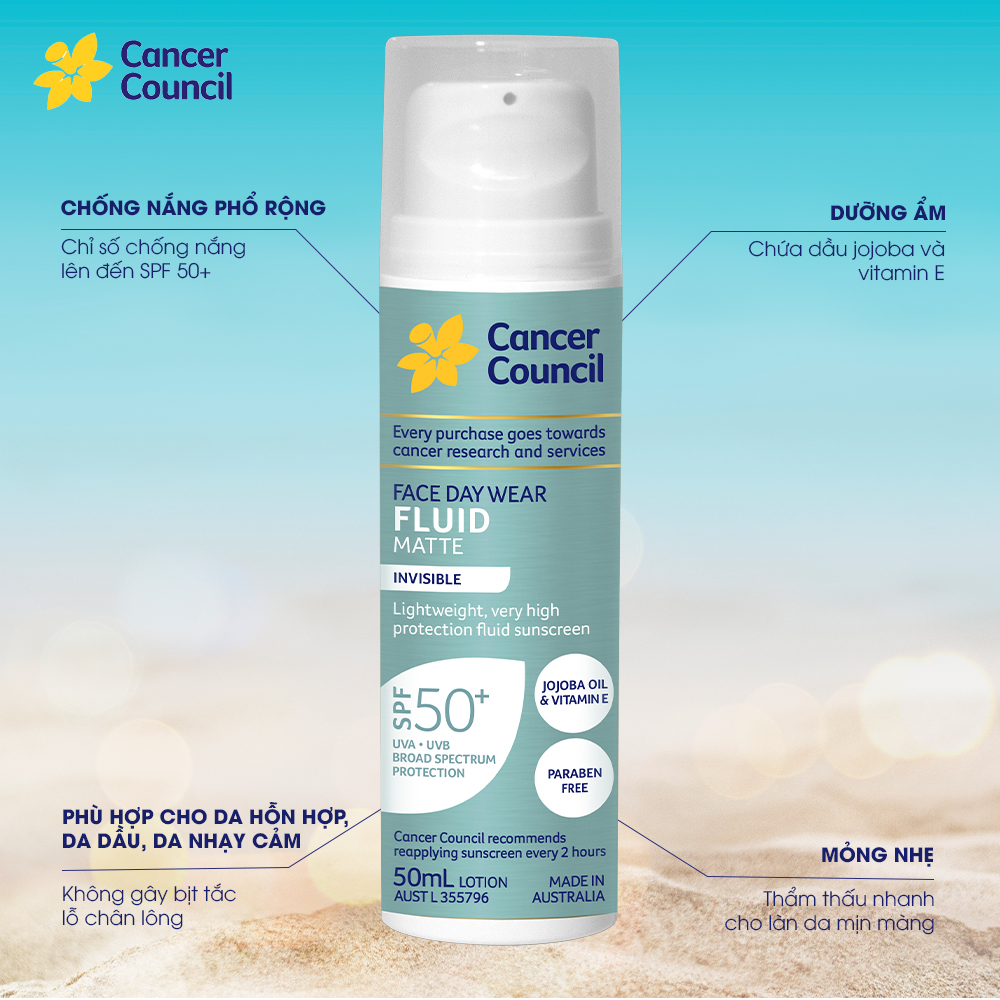 cancer council fluid matte