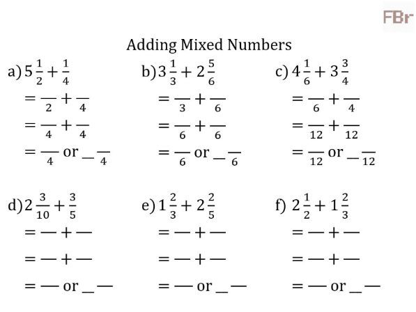 adding and subtracting mixed numbers worksheet