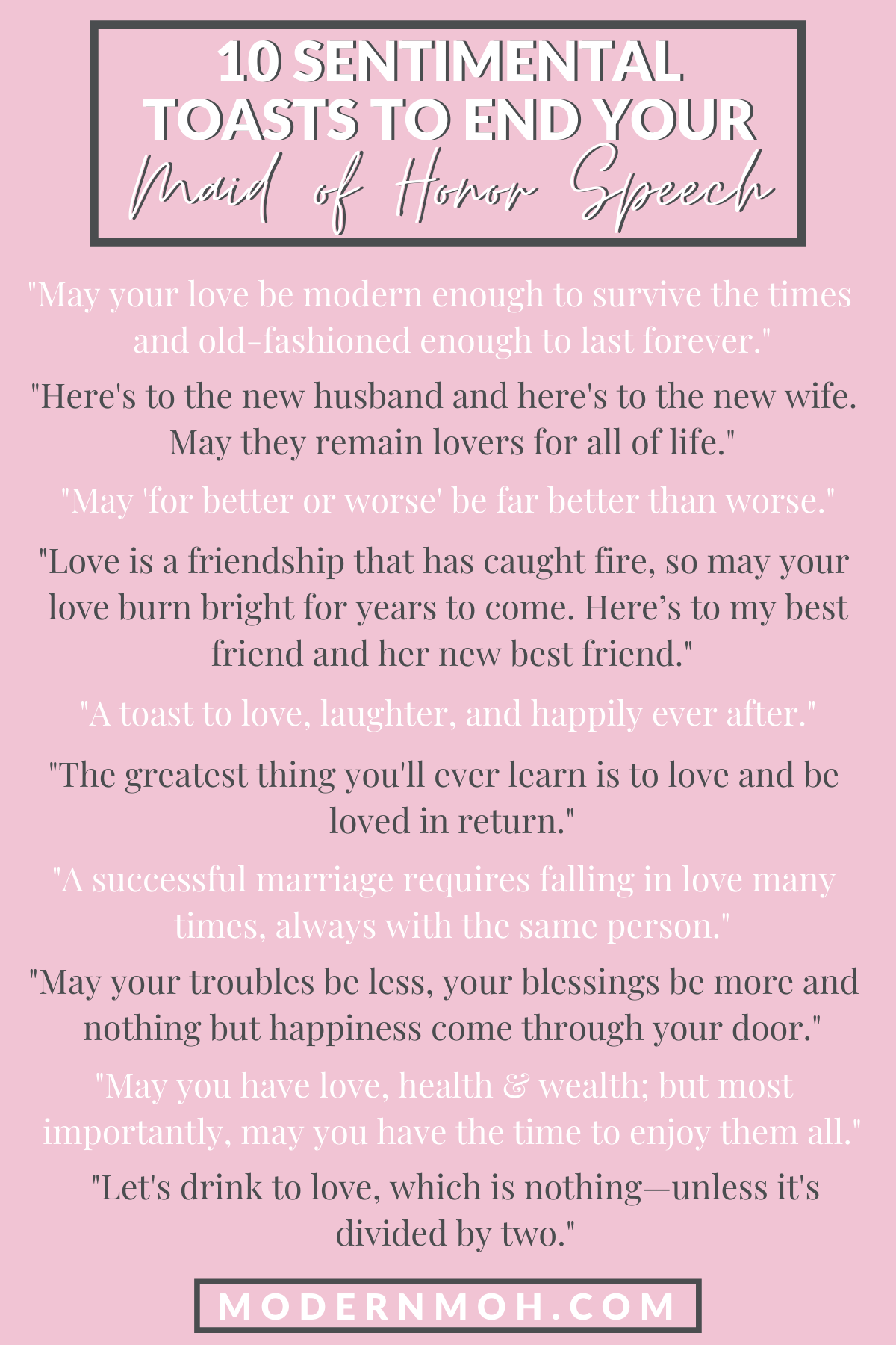 funny quotes for maid of honor speech