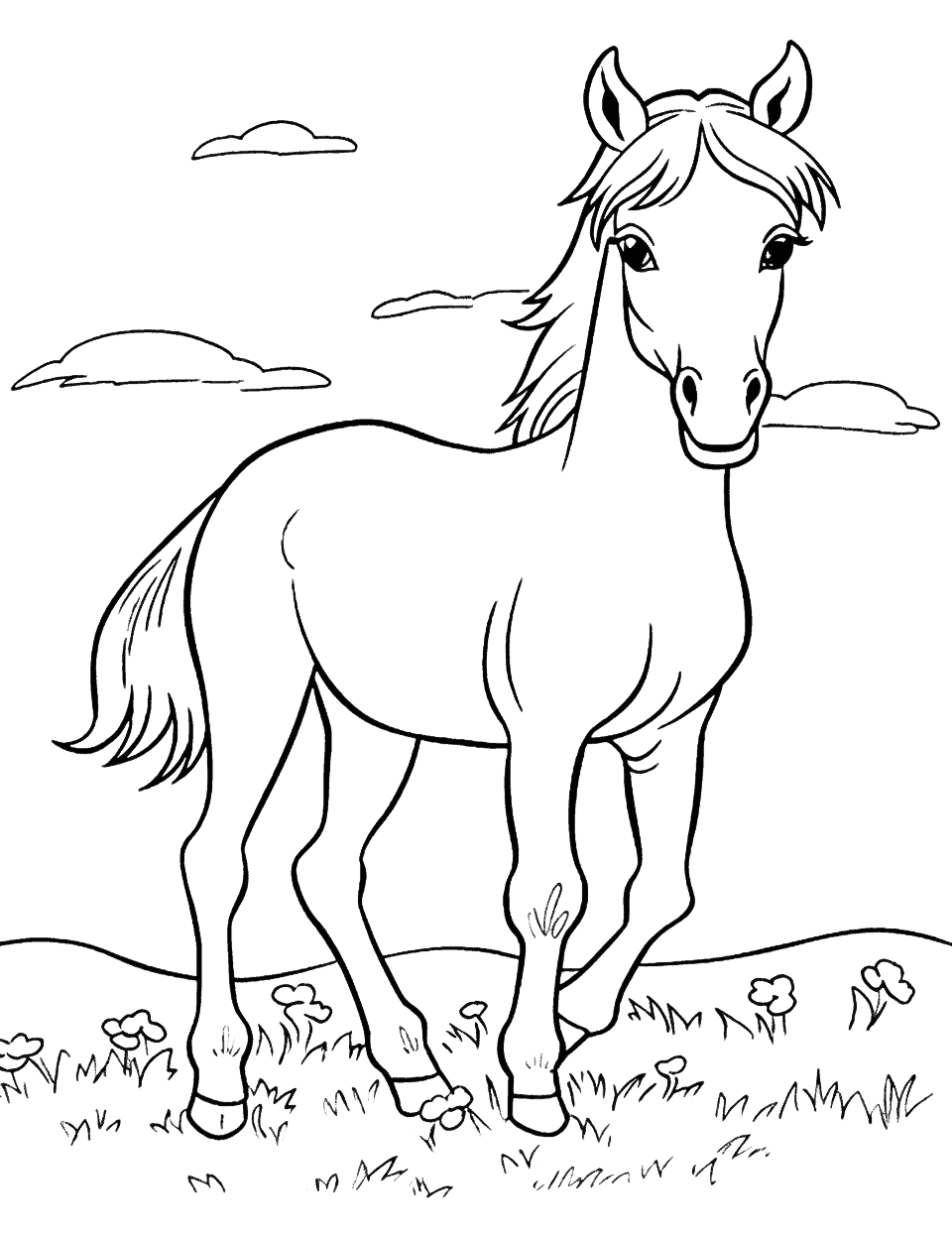 colouring pages of horses